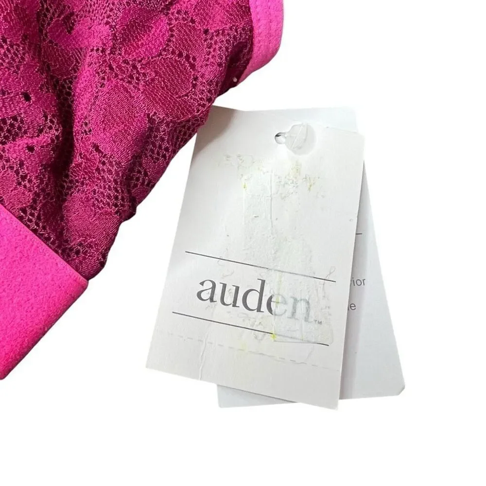 NEW Auden Cherry Pink Women's Lace Bralette Small